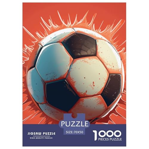 Fußball 1000 Stücke Herausforderndes Puzzle Impossible Spiel Farbenfrohes Für Erwachsene Und Kinder 70x50cm/1000pcs von BZZOLASP