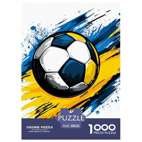Fußball 1000 Teile Challenge Puzzle Clever Rätsel Farbenfrohes Für Erwachsene Und Kinder 38x26cm/1000pcs von BZZOLASP