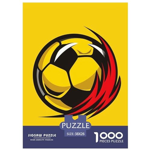 Fußball 1000 Teile Puzzles-Geschenk Clever Rätsel Für Erwachsene Und Kinder 38x26cm/1000pcs von BZZOLASP