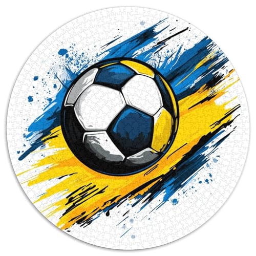 Fußball 1000 Teile Puzzles-Geschenk Farbenfrohes Für Erwachsene Und Kinder 1000pcs (67.5x67.5cm) von BZZOLASP
