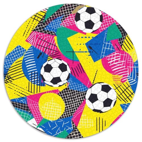 Fußball 1000 Teile Puzzles-Geschenk Impossible Spiel Farbenfrohes Für Erwachsene Und Kinder 1000pcs (67.5x67.5cm) von BZZOLASP