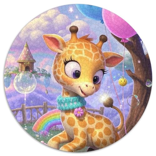 Giraffe 1000 Stück Challenge Puzzle Clever Rätsel Farbenfrohes Für Erwachsene Und Kinder 1000pcs (67.5x67.5cm) von BZZOLASP