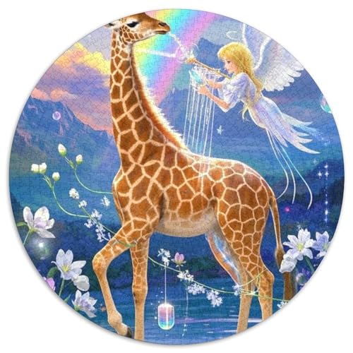 Giraffe 1000 Teile Puzzles-Geschenk Impossible Spiel Farbenfrohes Für Erwachsene Und Kinder 1000pcs (67.5x67.5cm) von BZZOLASP