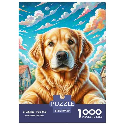 Goldener Retriever 1000 Teile Tiere Challenge Puzzle Impossible Spiel Farbenfrohes Für Erwachsene Und Kinder 70x50cm/1000pcs Goldener Retriever 1000 Teile Tiere Challenge Puzzle Impossible Spiel Farbenfrohes Für Erwachsene Und Kinder 70x50cm/1000pcs von BZZOLASP