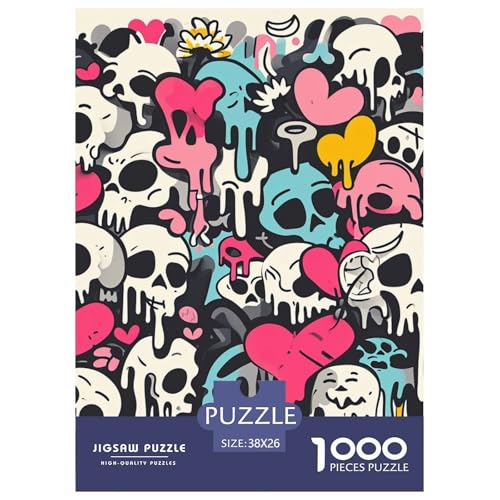 Graffiti 1000 Teile Papiernes Puzzle Farbenfrohes Für Erwachsene Und Kinder 38x26cm/1000pcs von BZZOLASP