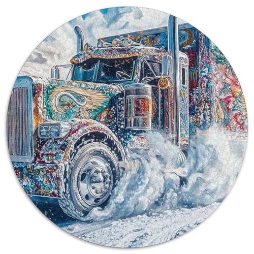 Großer LKW 1000 Stück Herausforderndes Puzzle Clever Rätsel Farbenfrohes Für Erwachsene Und Kinder 1000pcs (67.5x67.5cm) von BZZOLASP