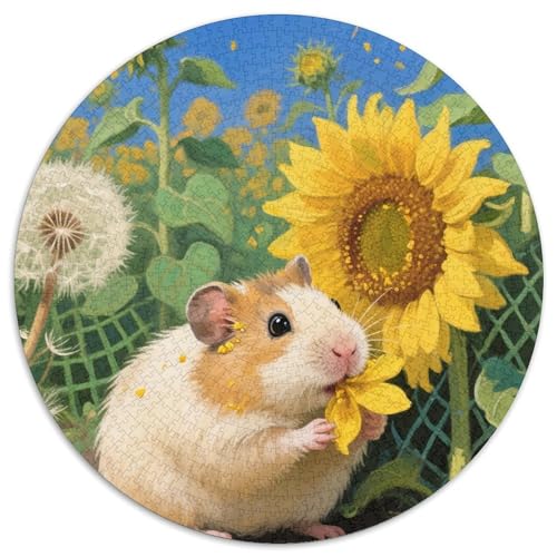Guineeschwein 1000 Teile Kreisförmiges Puzzle Impossible Spiel Farbenfrohes Für Erwachsene Und Kinder 1000pcs (67.5x67.5cm) von BZZOLASP