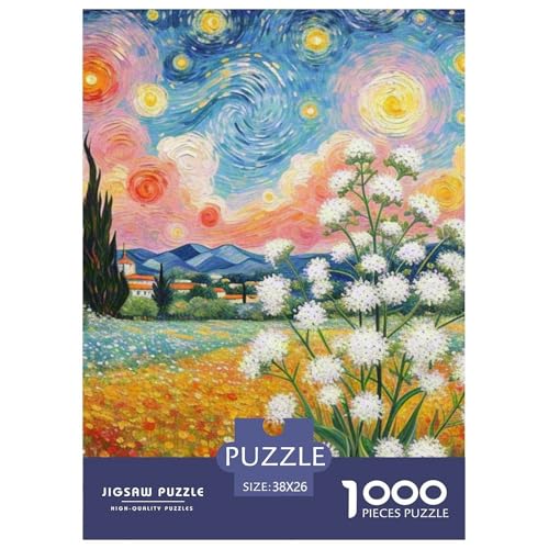 Gypsophila 1000 Stücke Landschaft Challenge Puzzle Farbenfrohes Clever Rätsel Für Erwachsene Und Kinder 38x26cm/1000pcs von BZZOLASP