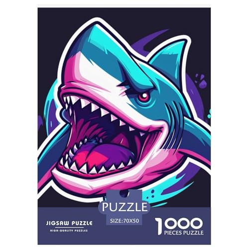 Hai 1000 Teile Jigsaw Puzzles Impossible Spiel Farbenfrohes Für Erwachsene Und Kinder 70x50cm/1000pcs von BZZOLASP