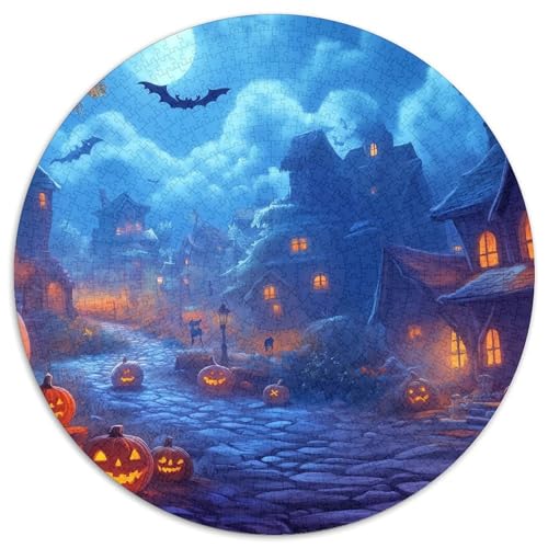 Halloween Dorf 1000 Stück Herausforderndes Puzzle Impossible Spiel Clever Rätsel Für Erwachsene Und Kinder 1000pcs (67.5x67.5cm) von BZZOLASP