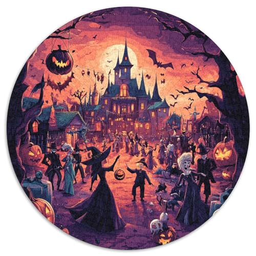 Halloween Dorf 1000 Teile Animation Jigsaw Puzzles Impossible Spiel Farbenfrohes Für Erwachsene Und Kinder 1000pcs (67.5x67.5cm) von BZZOLASP