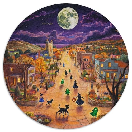 Halloween Dorf 1000 Teile Animation Puzzles-Geschenk Clever Rätsel Farbenfrohes Für Erwachsene Und Kinder 1000pcs (67.5x67.5cm) von BZZOLASP