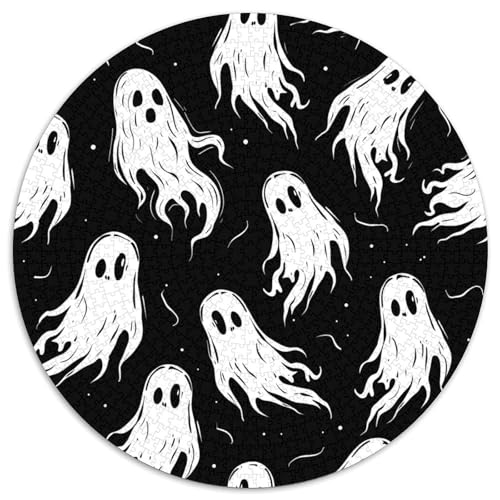 Halloween Geister und Monster 1000 Teile Jigsaw Puzzles Impossible Spiel Farbenfrohes Für Erwachsene Und Kinder 1000pcs (67.5x67.5cm) von BZZOLASP