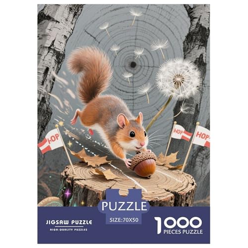 Hamster 1000 Teile Herausforderndes Puzzle Farbenfrohes Clever Rätsel Für Erwachsene Und Kinder 70x50cm/1000pcs von BZZOLASP