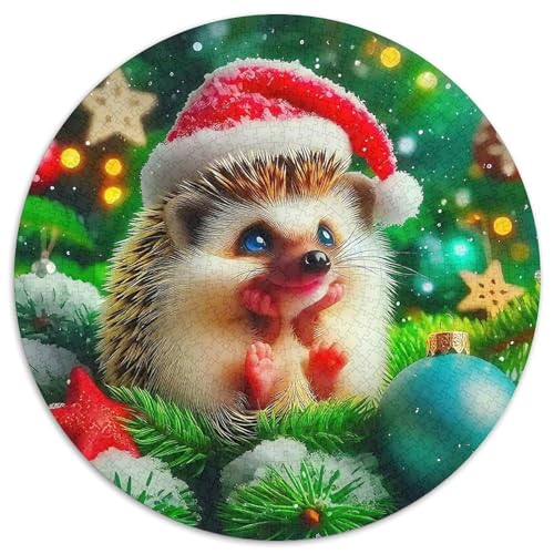 Hedgehog 1000 Teile Hedgehog Kreisförmiges Puzzle Clever Rätsel Für Erwachsene Und Kinder 1000pcs (67.5x67.5cm) von BZZOLASP