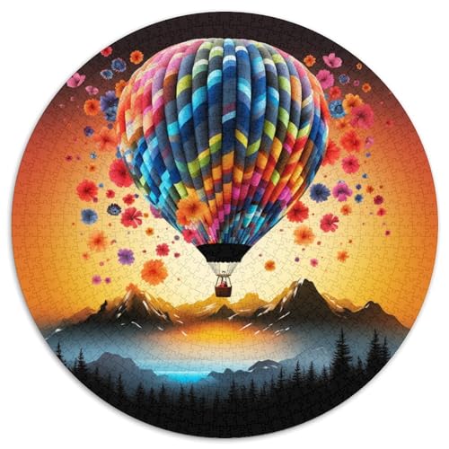 Heißluftballon 1000 Teile Animation Kreisförmiges Puzzle Clever Rätsel Für Erwachsene Und Kinder 1000pcs (67.5x67.5cm) von BZZOLASP
