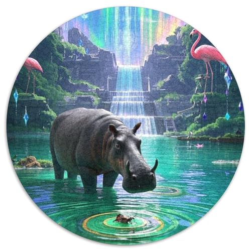 Hippopotamus 1000 Teile Jigsaw Puzzles Impossible Spiel Clever Rätsel Für Erwachsene Und Kinder 1000pcs (67.5x67.5cm) von BZZOLASP