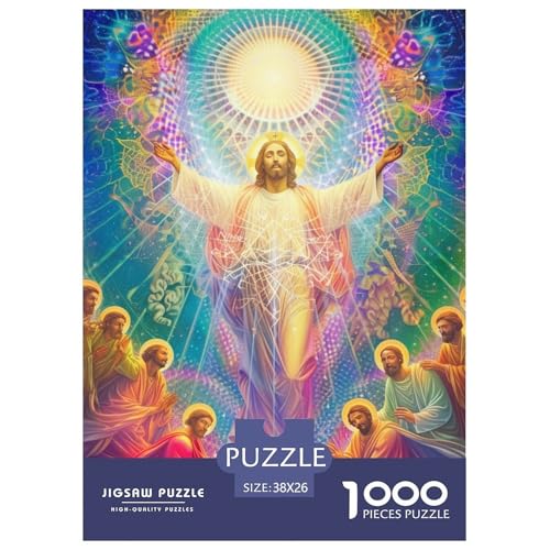 Jesus 1000 Teile Jigsaw Puzzles Impossible Spiel Farbenfrohes Für Erwachsene Und Kinder 38x26cm/1000pcs von BZZOLASP
