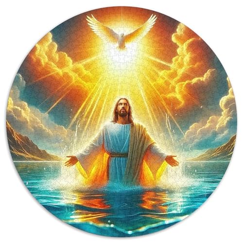 Jesus - Religion 1000 Teile Jesus - Religion Kreisförmiges Puzzle Farbenfrohes Für Erwachsene Und Kinder 1000pcs (67.5x67.5cm) von BZZOLASP