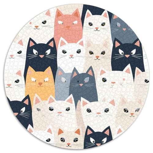 Katze 1000 Stück Puzzles-Geschenk Clever Rätsel Farbenfrohes Für Erwachsene Und Kinder 1000pcs (67.5x67.5cm) von BZZOLASP