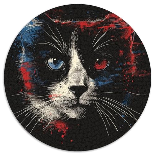 Katze 1000 Stück Puzzles-Geschenk Impossible Spiel Farbenfrohes Für Erwachsene Und Kinder 1000pcs (67.5x67.5cm) von BZZOLASP