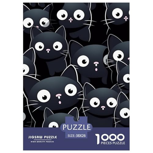 Katze 1000 Stücke Puzzle Für Erwachsene Farbenfrohes Für Erwachsene Und Kinder 38x26cm/1000pcs von BZZOLASP
