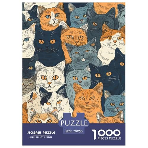 Katze 1000 Teile Herausforderndes Puzzle Impossible Spiel Clever Rätsel Für Erwachsene Und Kinder 70x50cm/1000pcs Katze 1000 Teile Herausforderndes Puzzle Impossible Spiel Clever Rätsel Für Erwachsene Und Kinder 70x50cm/1000pcs von BZZOLASP