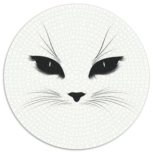Katze 1000 Teile Jigsaw Puzzles Impossible Spiel Clever Rätsel Für Erwachsene Und Kinder 1000pcs (67.5x67.5cm) von BZZOLASP