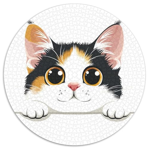 Katze 1000 Teile Jigsaw Puzzles Impossible Spiel Farbenfrohes Für Erwachsene Und Kinder 1000pcs (67.5x67.5cm) von BZZOLASP