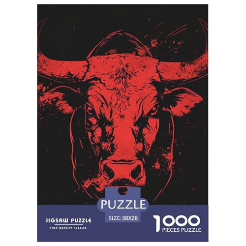 Katze 1000 Teile Jigsaw Puzzles Impossible Spiel Farbenfrohes Für Erwachsene Und Kinder 38x26cm/1000pcs von BZZOLASP