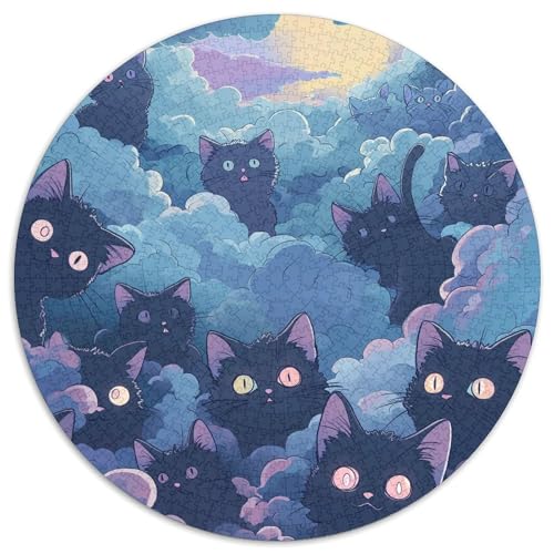 Katze 1000 Teile Puzzles-Geschenk Impossible Spiel Farbenfrohes Für Erwachsene Und Kinder 1000pcs (67.5x67.5cm) von BZZOLASP