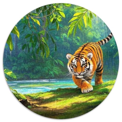 Kleiner Tiger 1000 Stück Wildtiere Herausforderndes Puzzle Farbenfrohes Für Erwachsene Und Kinder 1000pcs (67.5x67.5cm) von BZZOLASP