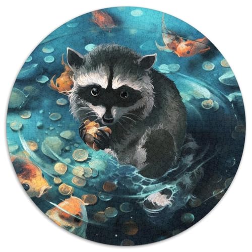 Kleinere Panda 1000 Stück Wildtiere Kreisförmiges Puzzle Clever Rätsel Farbenfrohes Für Erwachsene Und Kinder 1000pcs (67.5x67.5cm) von BZZOLASP