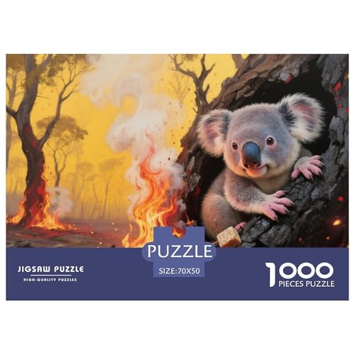 Koala 1000 Teile Wildtiere Herausforderndes Puzzle Clever Rätsel Clever Rätsel Für Erwachsene Und Kinder 70x50cm/1000pcs von BZZOLASP