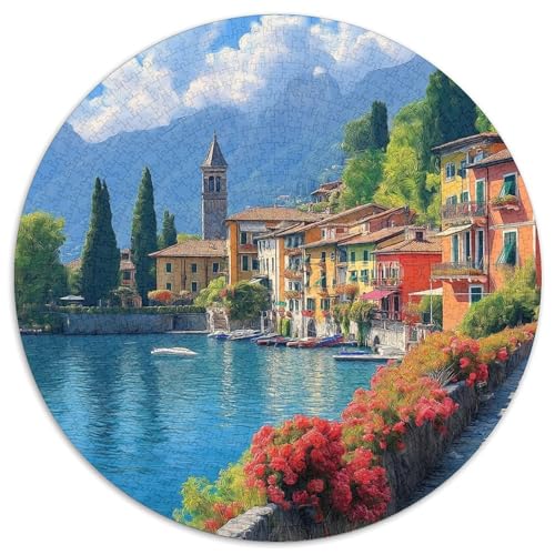 Komosee 1000 Stück Kreisförmiges Puzzle Impossible Spiel Farbenfrohes Für Erwachsene Und Kinder 1000pcs (67.5x67.5cm) von BZZOLASP
