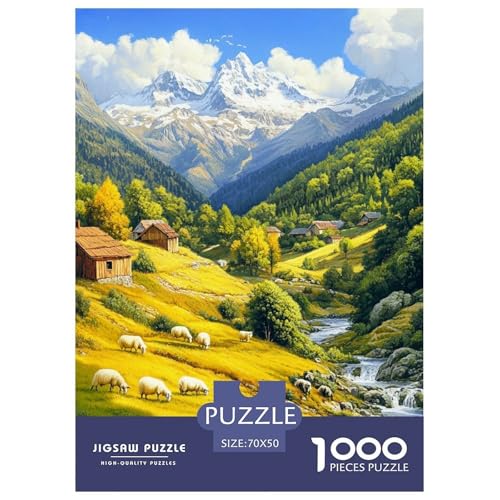 Lamm 1000 Teile Jigsaw Puzzles Impossible Spiel Farbenfrohes Für Erwachsene Und Kinder 70x50cm/1000pcs von BZZOLASP