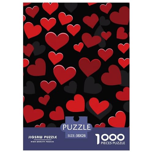 Liebe 1000 Teile Challenge Puzzle Impossible Spiel Farbenfrohes Für Erwachsene Und Kinder 38x26cm/1000pcs von BZZOLASP