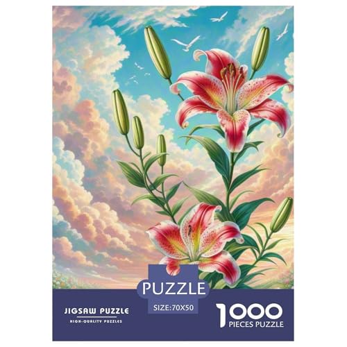 Lilie 1000 Teile Landschaft Puzzles-Geschenk Farbenfrohes Für Erwachsene Und Kinder 70x50cm/1000pcs von BZZOLASP