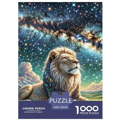 Löwen 1000 Teile Tiere Papiernes Puzzle Clever Rätsel Farbenfrohes Für Erwachsene Und Kinder 70x50cm/1000pcs von BZZOLASP
