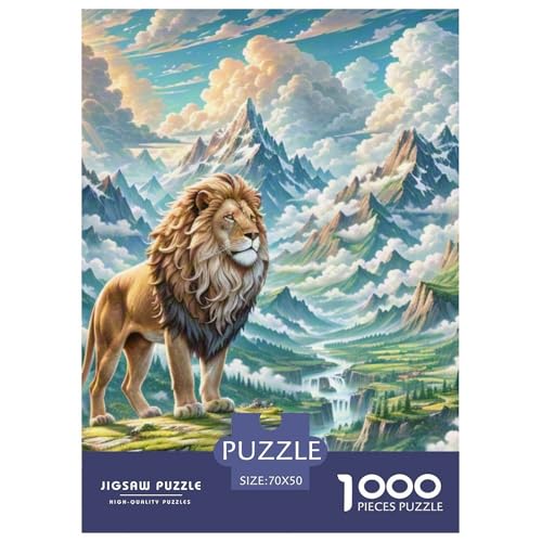 Löwen 1000 Teile Tiere Puzzle Für Erwachsene Clever Rätsel Clever Rätsel Für Erwachsene Und Kinder 70x50cm/1000pcs von BZZOLASP