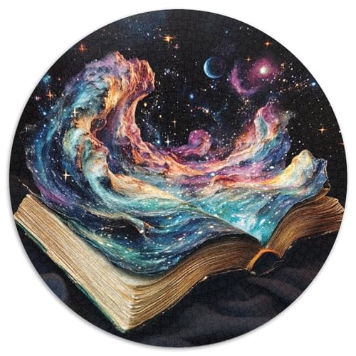 Magische Bücher 1000 Stück Animation Kreisförmiges Puzzle Clever Rätsel Farbenfrohes Für Erwachsene Und Kinder 1000pcs (67.5x67.5cm) von BZZOLASP