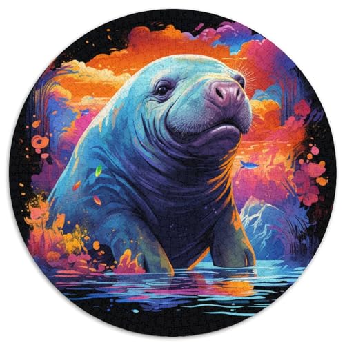 Manatees 1000 Teile Jigsaw Puzzles Impossible Spiel Farbenfrohes Für Erwachsene Und Kinder 1000pcs (67.5x67.5cm) von BZZOLASP