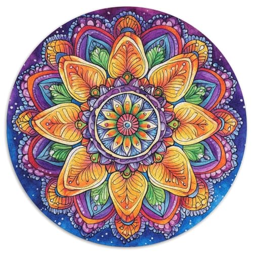 Mandala 1000 Teile Animation Puzzles-Geschenk Farbenfrohes Für Erwachsene Und Kinder 1000pcs (67.5x67.5cm) von BZZOLASP