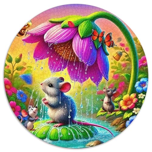 Maus 1000 Teile Maus Puzzles-Geschenk Clever Rätsel Farbenfrohes Für Erwachsene Und Kinder 1000pcs (67.5x67.5cm) von BZZOLASP