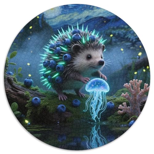Miniatur Hedgehog 1000 Teile Kreisförmiges Puzzle Impossible Spiel Farbenfrohes Für Erwachsene Und Kinder 1000pcs (67.5x67.5cm) von BZZOLASP