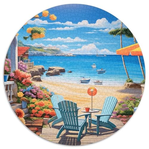 Mittelmeerblick 1000 Stück Challenge Puzzle Impossible Game Farbenfrohes Für Erwachsene Und Kinder 1000pcs (67.5x67.5cm) von BZZOLASP