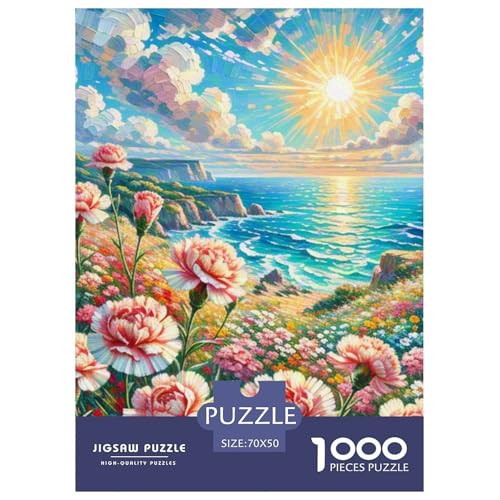 Nelken 1000 Teile Landschaft Papiernes Puzzle Impossible Spiel Clever Rätsel Für Erwachsene Und Kinder 70x50cm/1000pcs von BZZOLASP