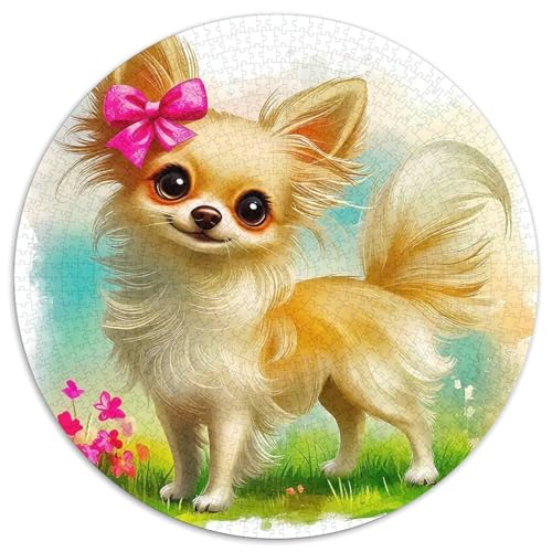 Netter Hund 1000 Stück Netter Hund Challenge Puzzle Clever Rätsel Farbenfrohes Für Erwachsene Und Kinder 1000pcs (67.5x67.5cm) von BZZOLASP