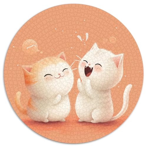 Niedliche Katze 1000 Stück Herausforderndes Puzzle Impossible Spiel Farbenfrohes Für Erwachsene Und Kinder 1000pcs (67.5x67.5cm) von BZZOLASP