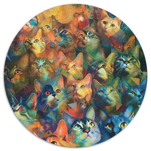 Niedliche Katze 1000 Teile Puzzles-Geschenk Impossible Spiel Clever Rätsel Für Erwachsene Und Kinder 1000pcs (67.5x67.5cm) von BZZOLASP